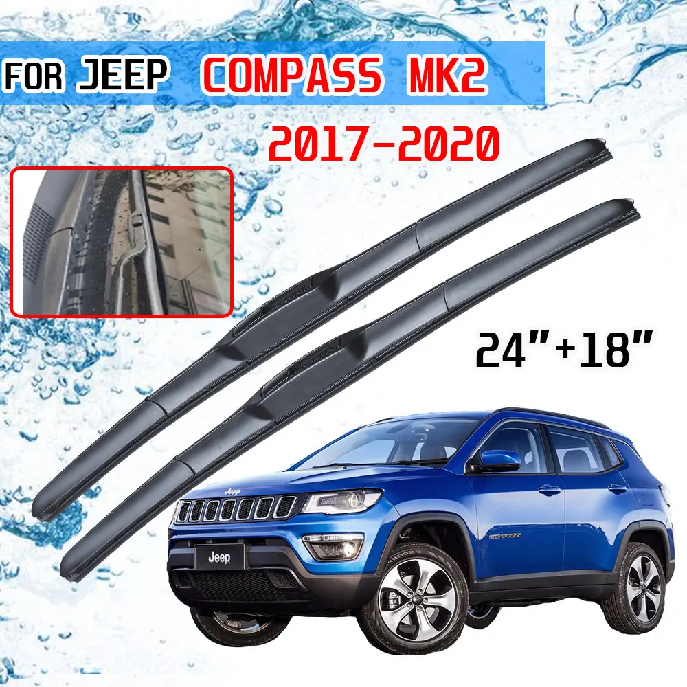 Для Jeep Compass 2017 2018 2019 2020 MK2 2nd Gen Мобильные аксессуары спереди стеклоочистителя