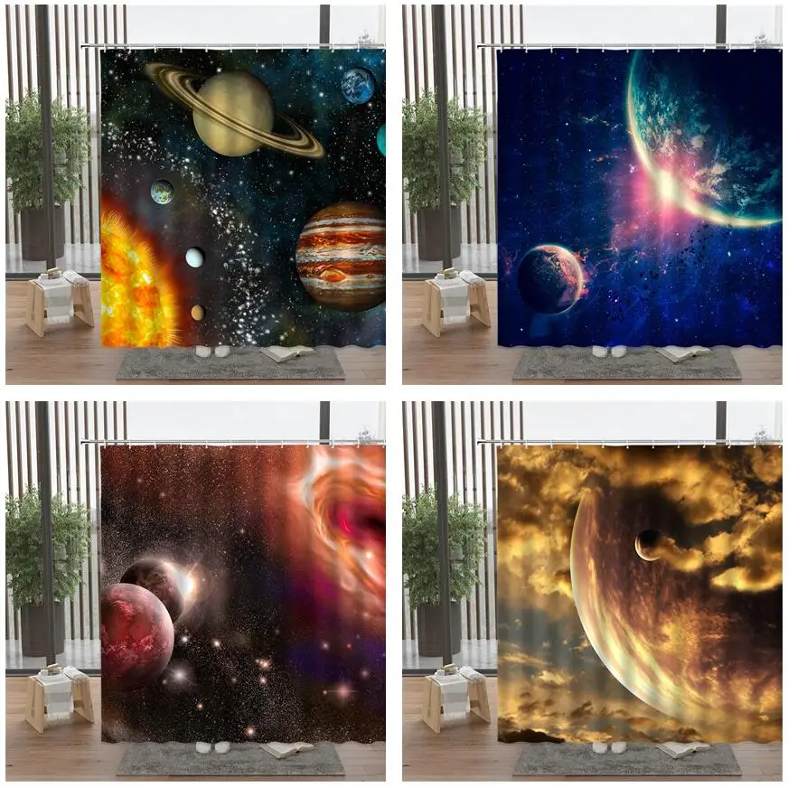 

Вселенной Звездных звездное небо занавесок для душа Galaxy пейзаж ночного экран для ванной, аксессуары для ванной комнаты из водонепроницаемо...