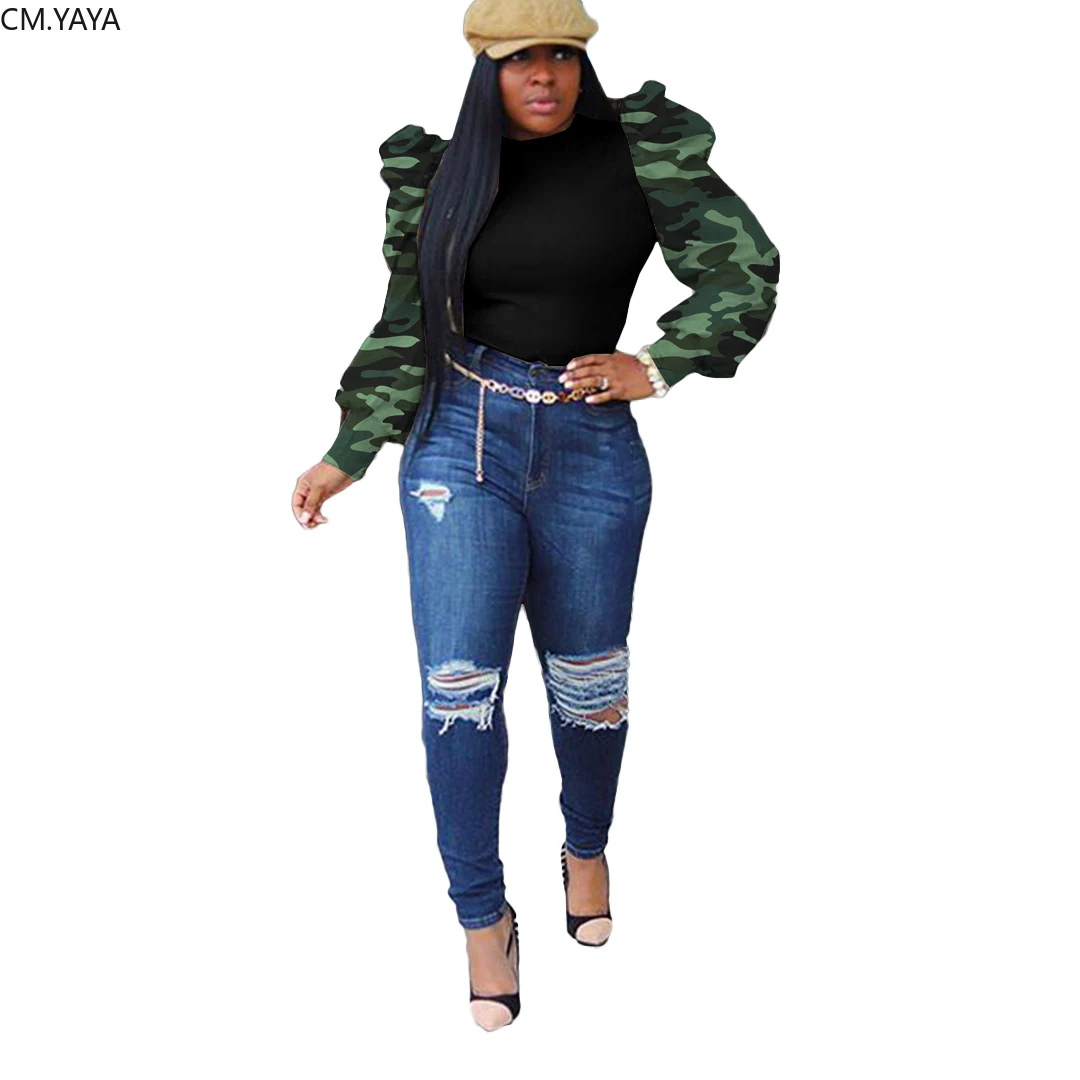 2020 женские зимние футболки с круглым вырезом и длинными рукавами фонариками