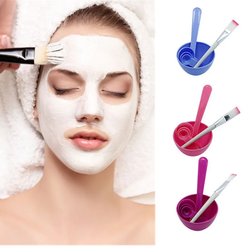Модная 4 в 1 DIY маска для лица искусственная ложка инструмент мерная спрей мытья