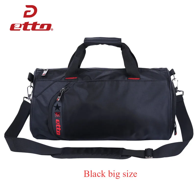 Black Big Etto Водонепроницаемая спортивная сумка для фитнеса, тренировочная спортивная сумка, переносная дорожная сумка через плечо, независимая баскетбольная сумка для хранения обуви HAB011 - Цвет: Black Big