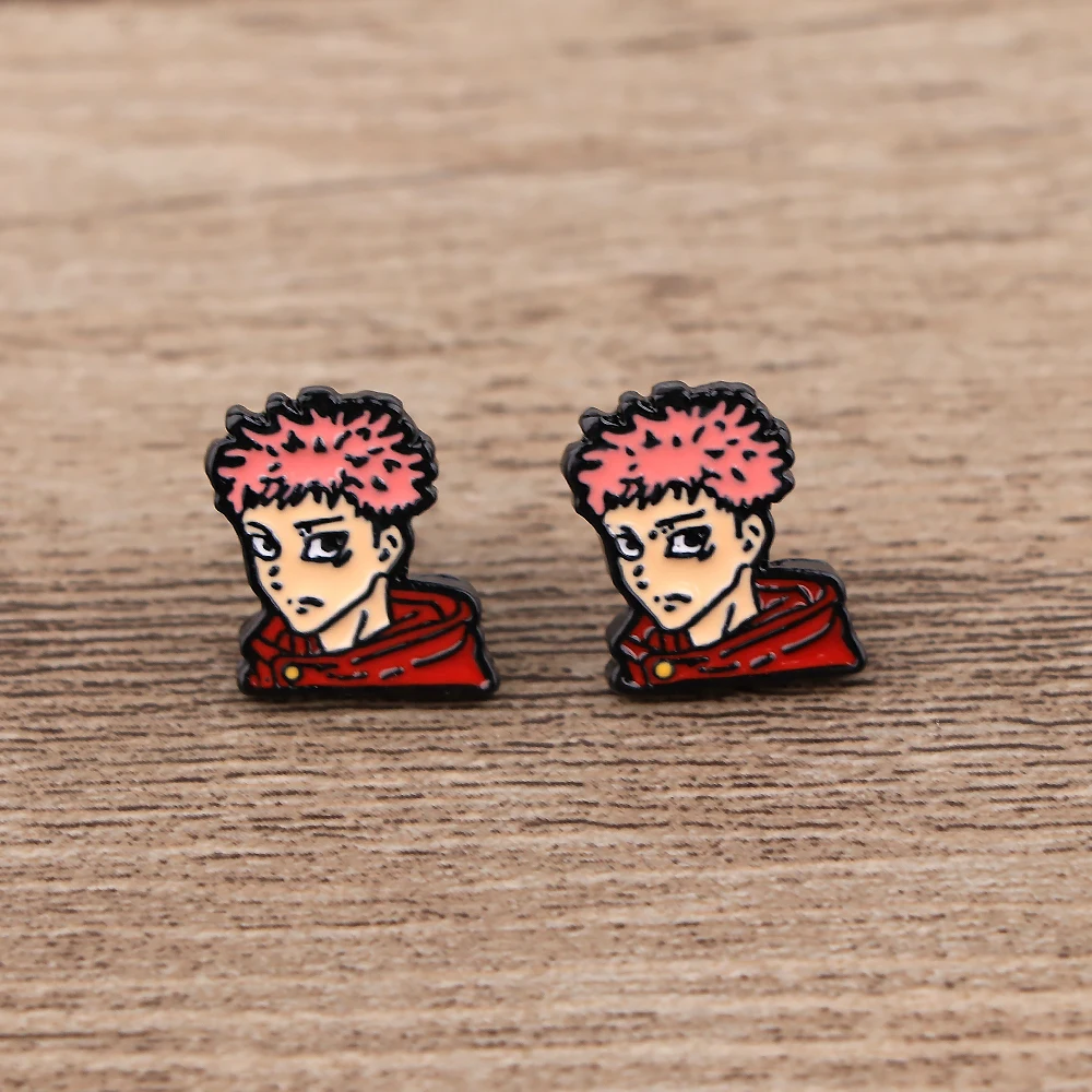 

BG1193 2021 New Anime Jujutsu Stainless Steel Earring Cute Stud Earring Jewelry Fashion Earrings Kids Gifts Girls