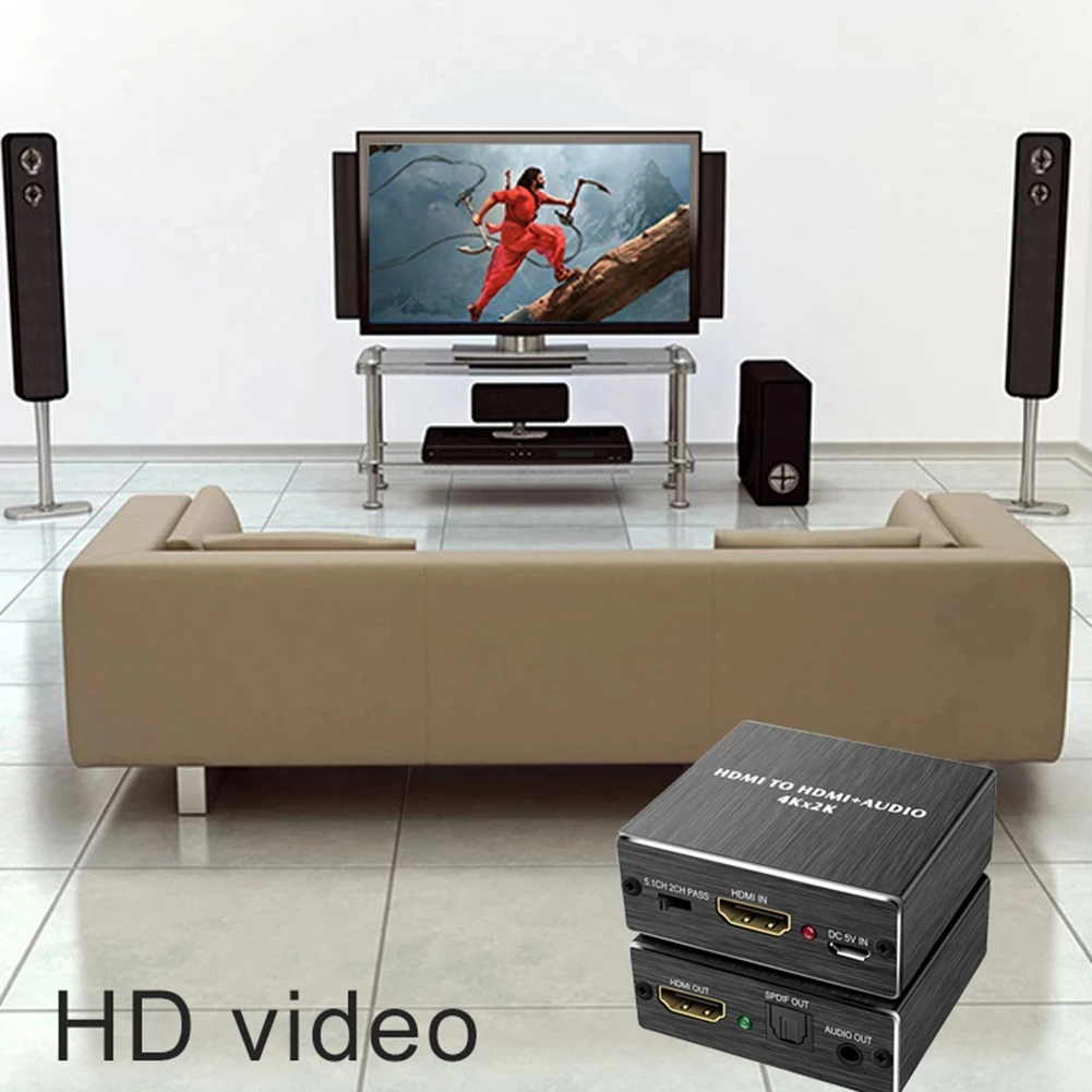 4K x 2K HDMI совместимый аудио сплиттер адаптер и оптический TOSLINK SPDIF + 3 5 мм стерео