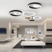 led modern iron acryl round 5cm height diy chandelier lighting lamparas decho suspension luminaire lampen for foyer bedroom