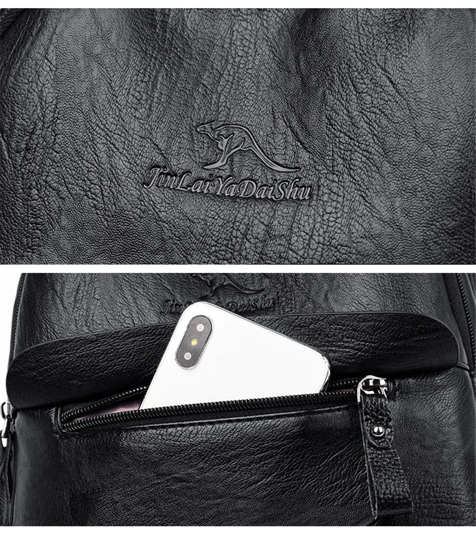 Женский кожаный рюкзак женский рюкзак для путешествий mochila feminina sac a dos femme школьные рюкзаки для подростков девочек опрятная сумка на плечо
