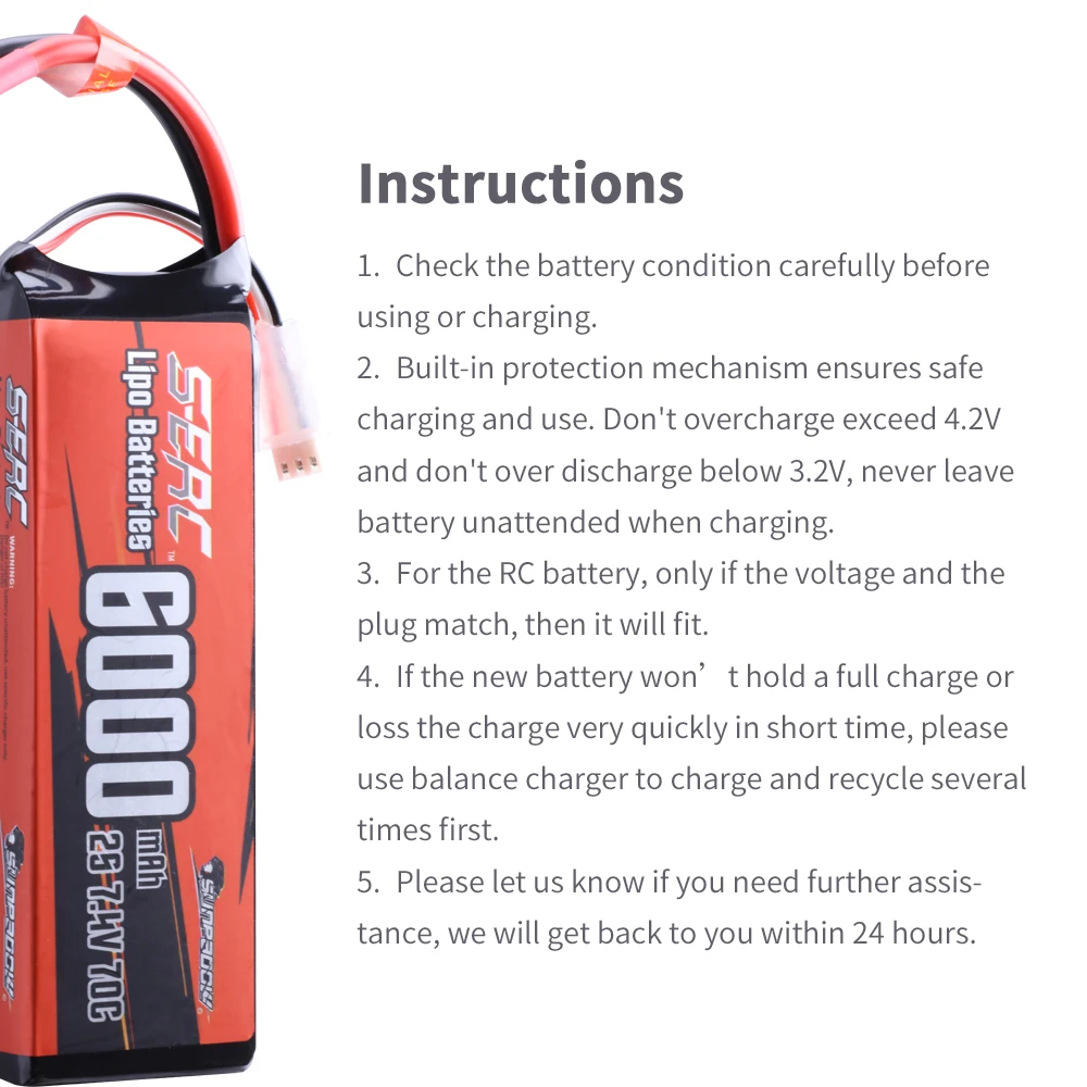 аккумулятор lipo sunpadow 2s 74 в 6000 мач 70c мяг