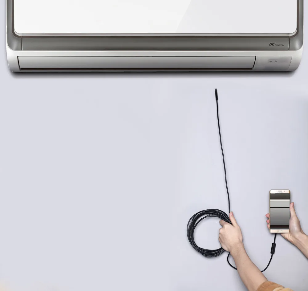 3в1 7 мм объектив Android PC Typec C/USB эндоскоп камера освещение 3 5 м мягкий кабель змея