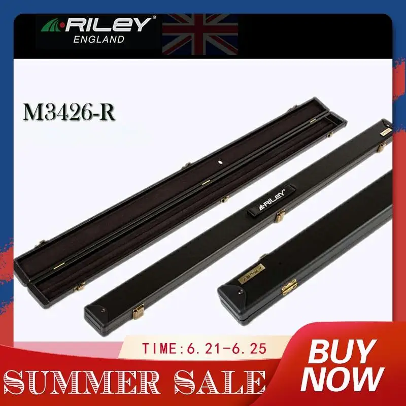 

Original RILEY M3426-R Snooker Cue Box Black 3/4 Rod Box Professional Snooker Box High Quality Stick Billiard Accessories