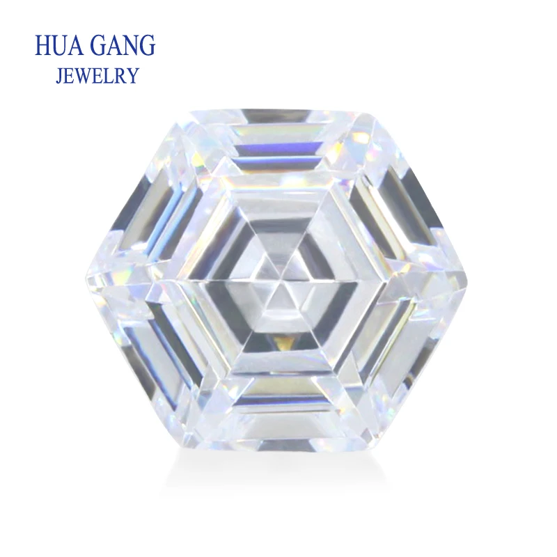 

Size 5x5~10x10mm Hexagon Cut 5A White CZ Stone Synthetic Gems Cubic Zirconia For Jewelry Wholesale Free Shipping