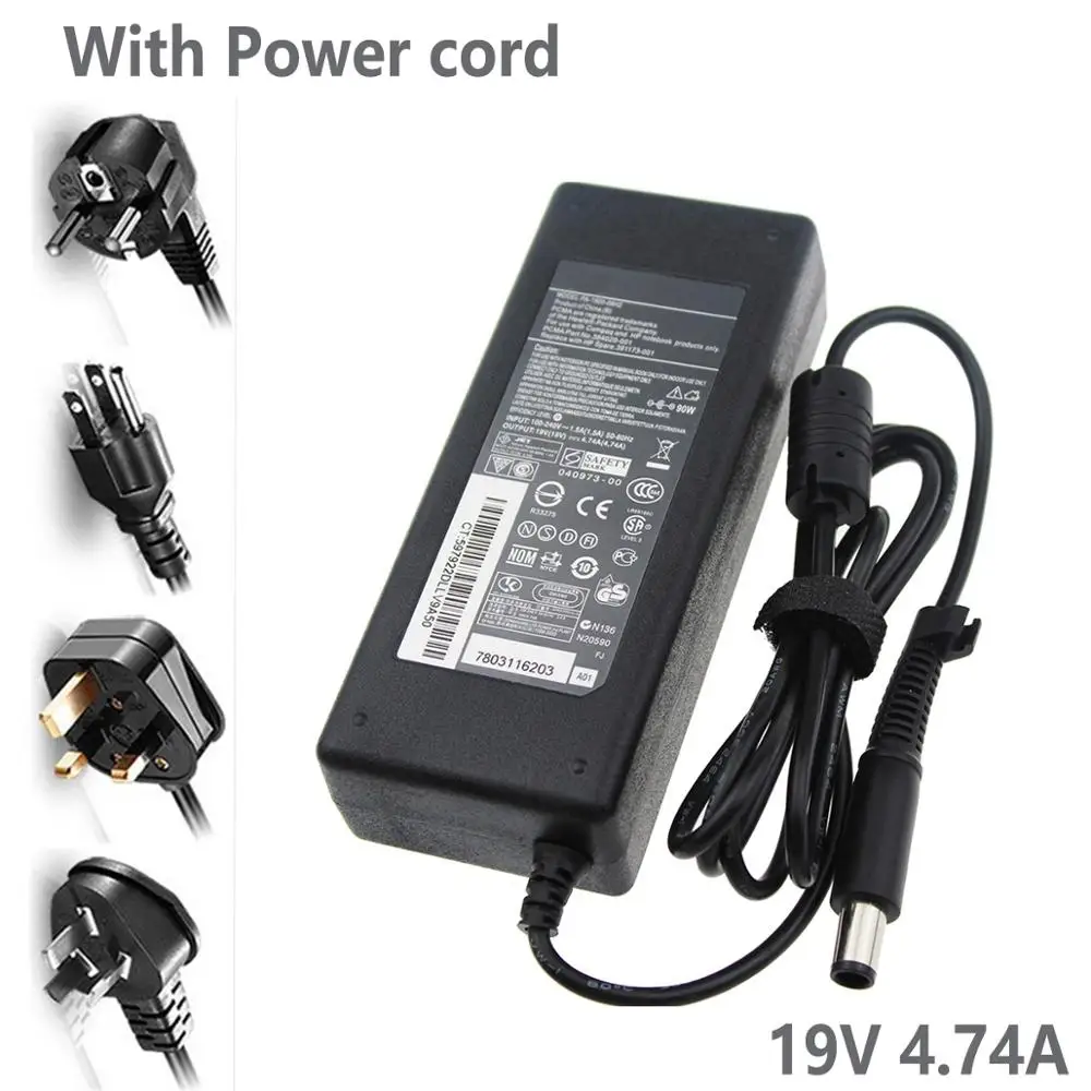 19V 4.74A AC адаптер питания для ноутбука Compaq Presario CQ50 CQ56 CQ57 CQ58 CQ60 CQ61 CQ62 CQ63 CQ70 CQ71 CQ72