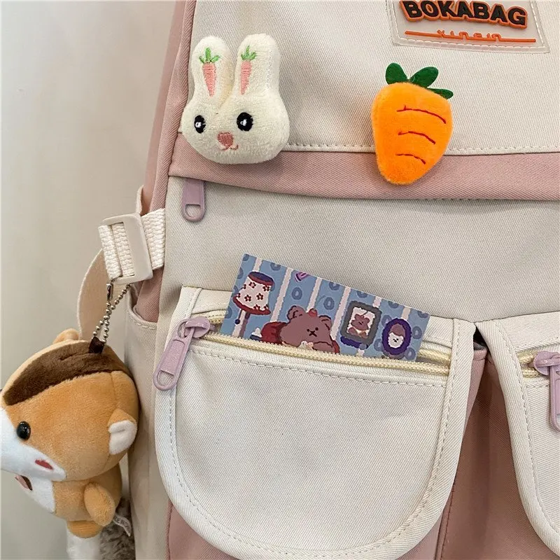 

2021 Preppy Backpack Women Waterproof Candy Colors Fancy High School Bags for Teenage Girl Cute Travel Rucksack