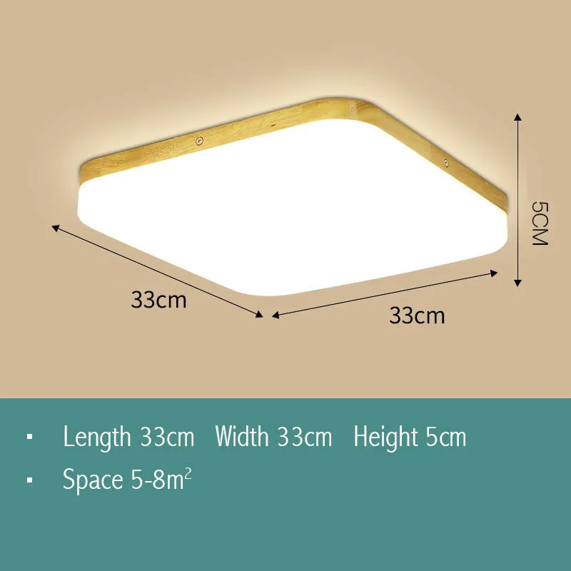 Square W33CM L33CM Современные потолочные светильники для гостиной светодиодный светильник украшение светодиодный потолочный светильник для спальни кухонное крепление для изогнутой поверхности света - Цвет корпуса: Square W33CM L33CM
