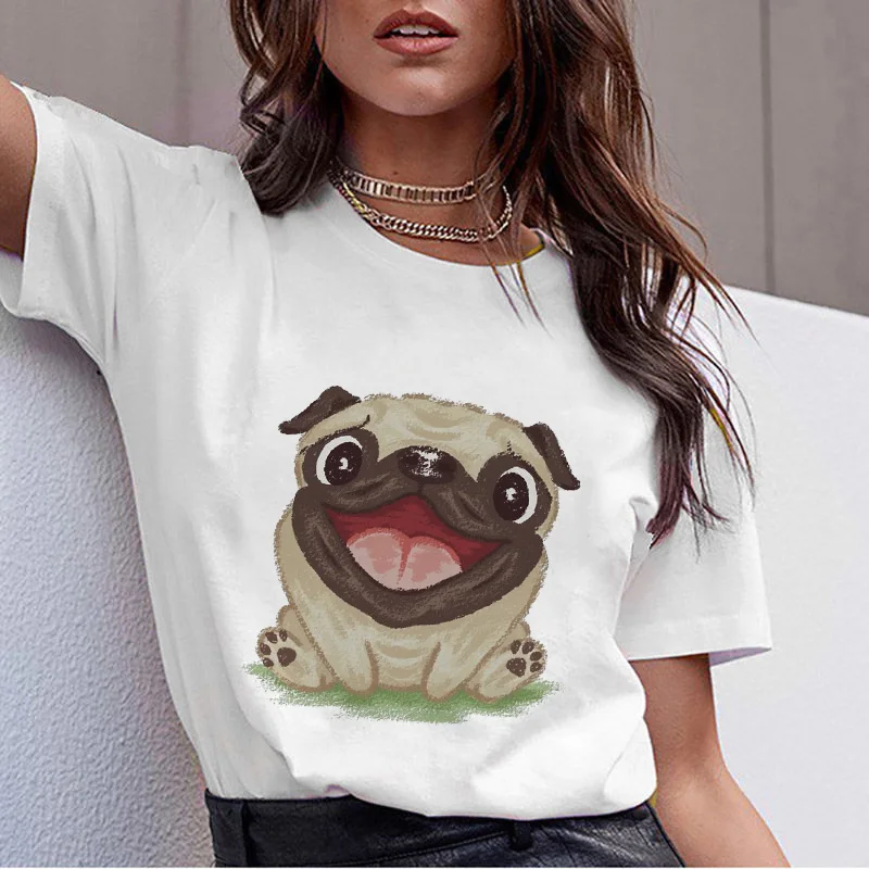 

Summer T-shirts For Women Fashion Cartoon Cute Dog Graphics Print Harajuku Female tshirt Casual Short sleeve Ladies Tees 2021