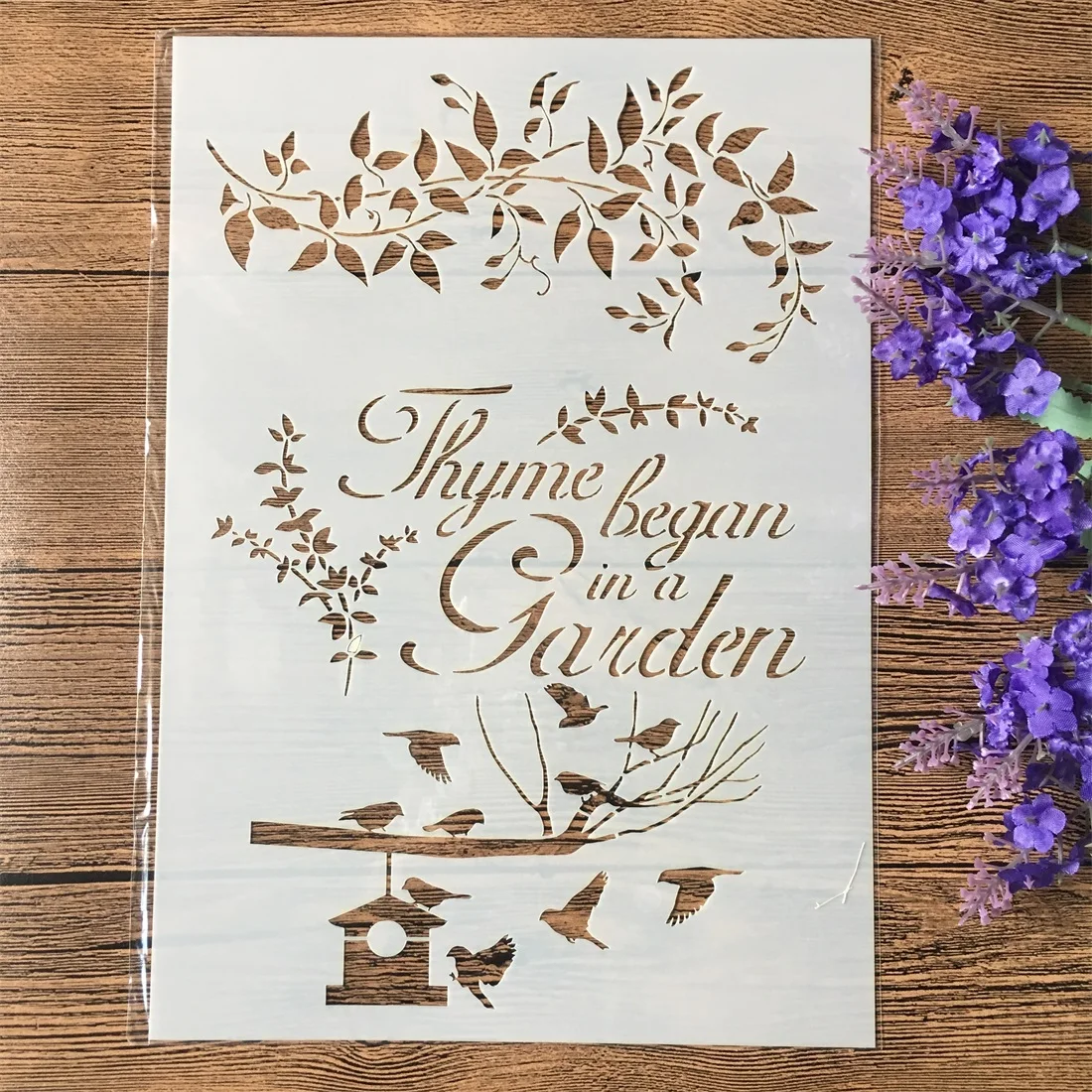 

A4 29cm Thyme began in a Garden DIY Craft Layering Stencils Wall Painting Scrapbooking Stamping Embossing Decorative Template
