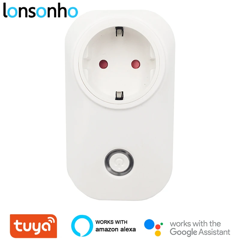 Умная вилка Lonsonho Tuya умная розетка с Wi Fi 16 А 3520 Вт энергосбережение ЕС Австралия