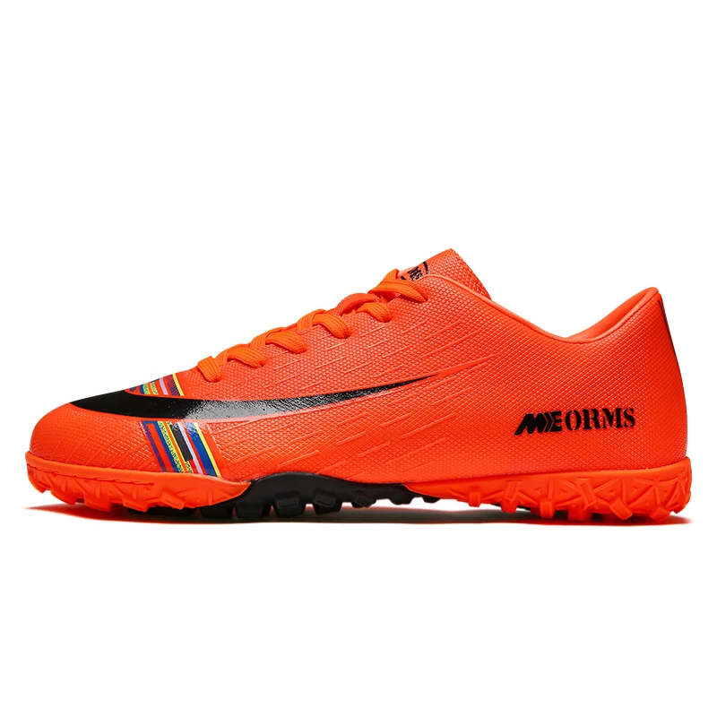 orange turf sole Мужские футбольные бутсы, футбольные бутсы, длинные шипы, кроссовки, оригинальные футбольные бутсы для дома, футбольные бутсы для мужчин, Zapatos De Fu Futbol - Цвет: orange turf sole
