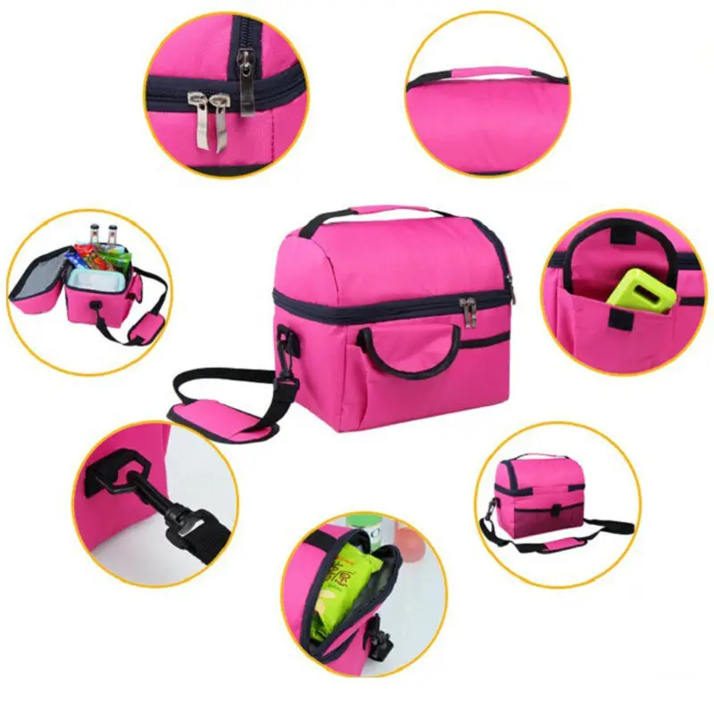 8L Insulated Lunch Bag Coolbag Work Picnic Adult Kids Food Storage Lunchbox US | Багаж и сумки