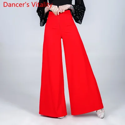Only Pants as Photo Женский топ из бриллиантов, свободные брюки, современные леггинсы для танцев, Бальные танцы, Национальный Стандартный Вальс конкурс танцев, 2 цвета, одежда для сцены - Цвет: Only Pants as Photo
