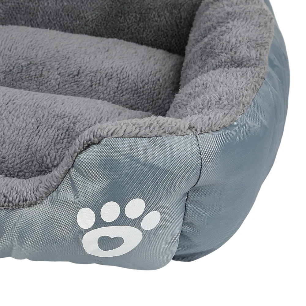 New M/L Size 3 Color Paw Print Pet Sofa Dog Cat Warm Bed Waterproof Bottom Soft Fleece Mat House Petshop Cama Perro | Дом и сад