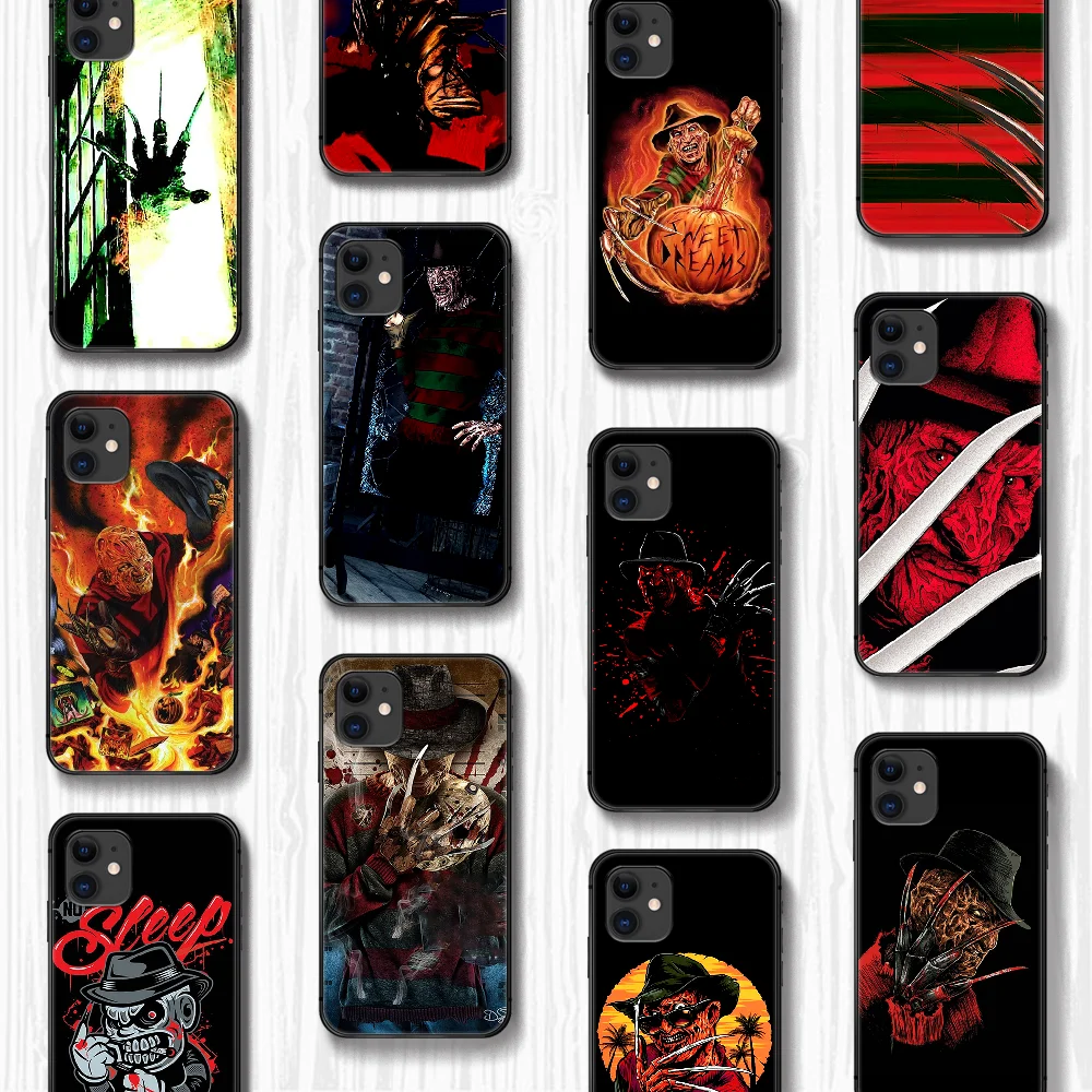 Freddy Krueger чехол для телефона Корпус Корпуса iphone 5 5s se 2 6 6s 7 8 12 mini plus X XS XR 11 PRO MAX Черная