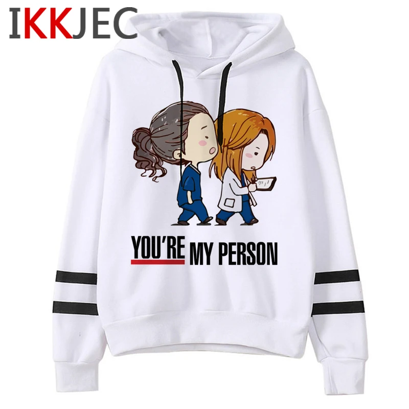 

New Greys Anatomy Harajuku Funny Cartoon Hoodies Women You're My Person 90s Graphic Cute Sweatshirts Fashion Casual Hoody Female