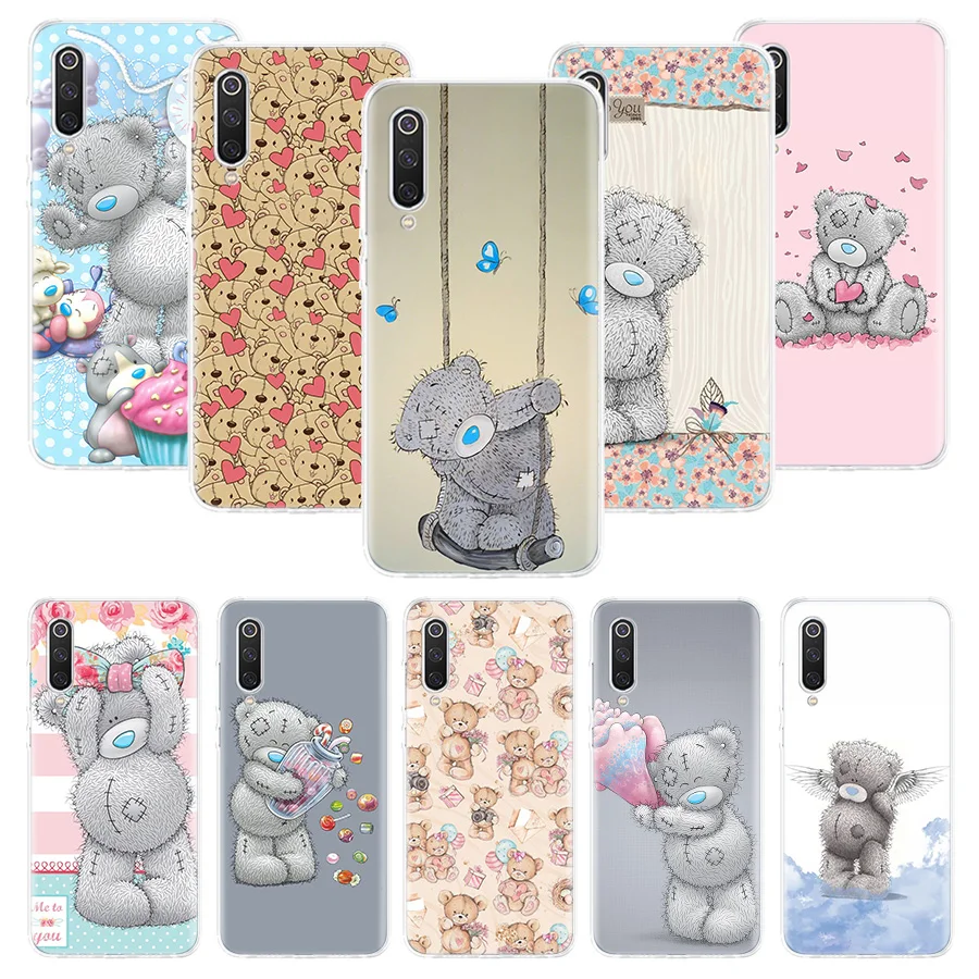 

Lovely Teddy bear Silicon Phone Case Funda For Xiaomi Redmi Note 10 Pro 8 9 Pro 9S 8T 8A 9A 9C 7 7A Soft Cover Coque