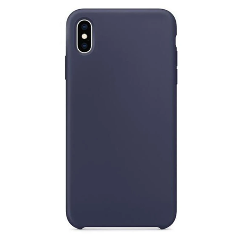 Жесткий силиконовый чехол для телефона с логотипом для iPhone X, XR, XS, Max, 6, 6 S, 7, 8 Plus, iPhone 11, 11Pro, Max, чехол - Цвет: Midnight Blue