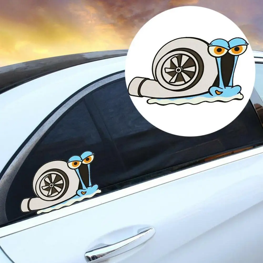 Высокое качество милые виниловые наклейки с турбонаддувом в виде улитки