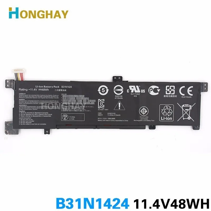 HONGHAY 11 1 В 48Wh оригинальный B31N1424 ноутбука Батарея для Asus A400U A401L K401L B5010 500 200 K401LB5010