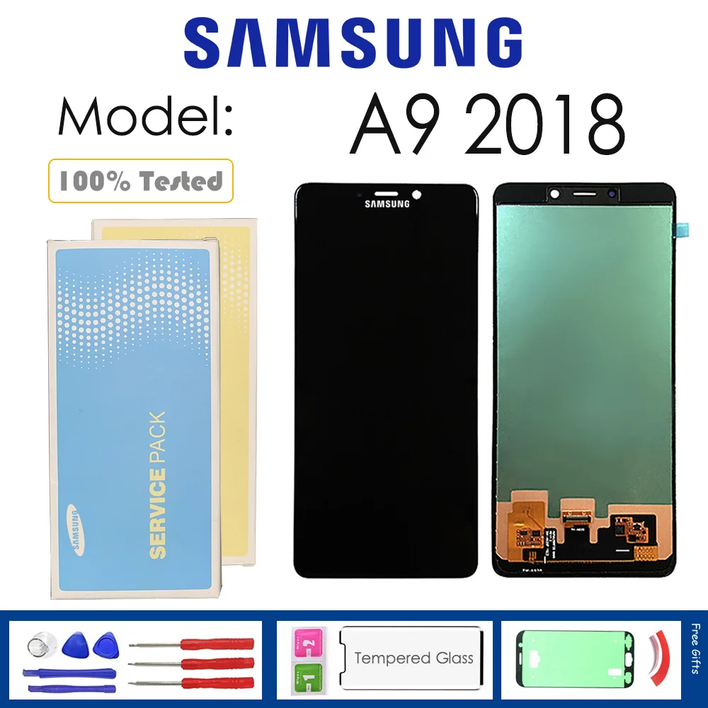 Для samsung Galaxy A9 2018 A920 ЖК дисплей с сенсорным сенсором стекло дигитайзер в сборе