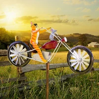 olivesh garden stakes decoration outdoor vintage bicycle frog riding motorcycle wind spinners for garden decoraci%c3%b3n de patio