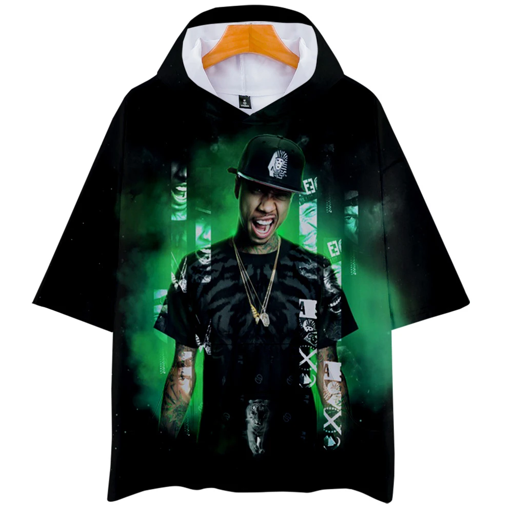 Толстовки Tyga rap singer футболка с коротким рукавом и капюшоном унисекс для пары