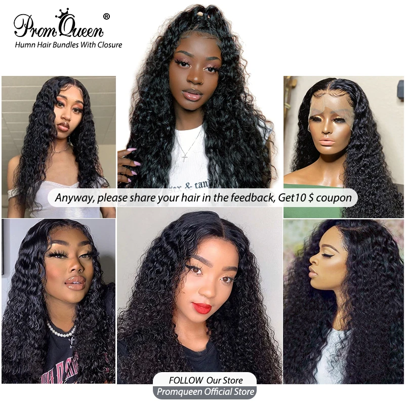 Пупряди с глубокой волной Promqueen перуанские человеческие волосы застежкой 3 пряди