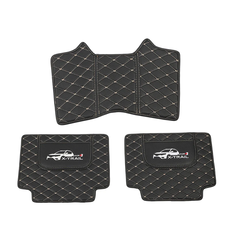For Nissan X-Trail 2019 Car Seat Back PU Leather Protector Dust-Proof Kick Mat Protect From Mud Dirt Waterproof Child Pad | Автомобили и