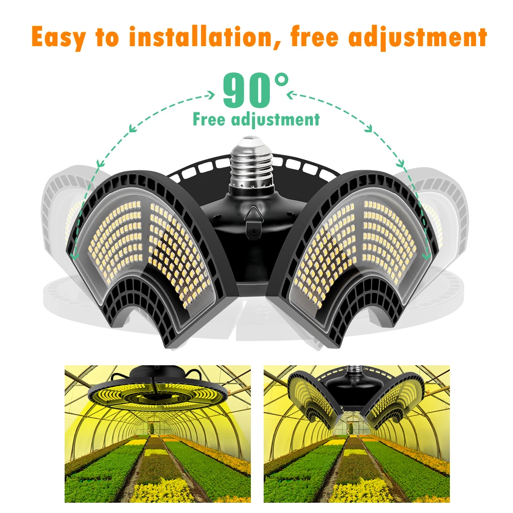 

Full Spectrum Phytolamp 100-270V E27 2835Smd Waterproof Foldable Sunlight Yellow Grow Light For Flower Greenhouse Hydroponics