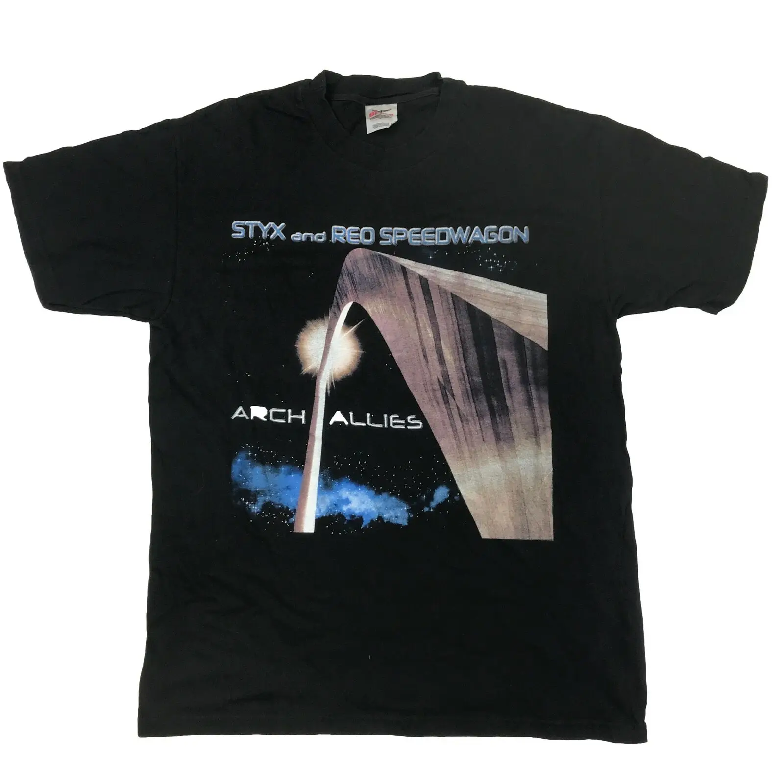 VTG 2000 Styx REO Speed Arch Alliance Мужская черная лента концертная Футболка Medium|Мужские