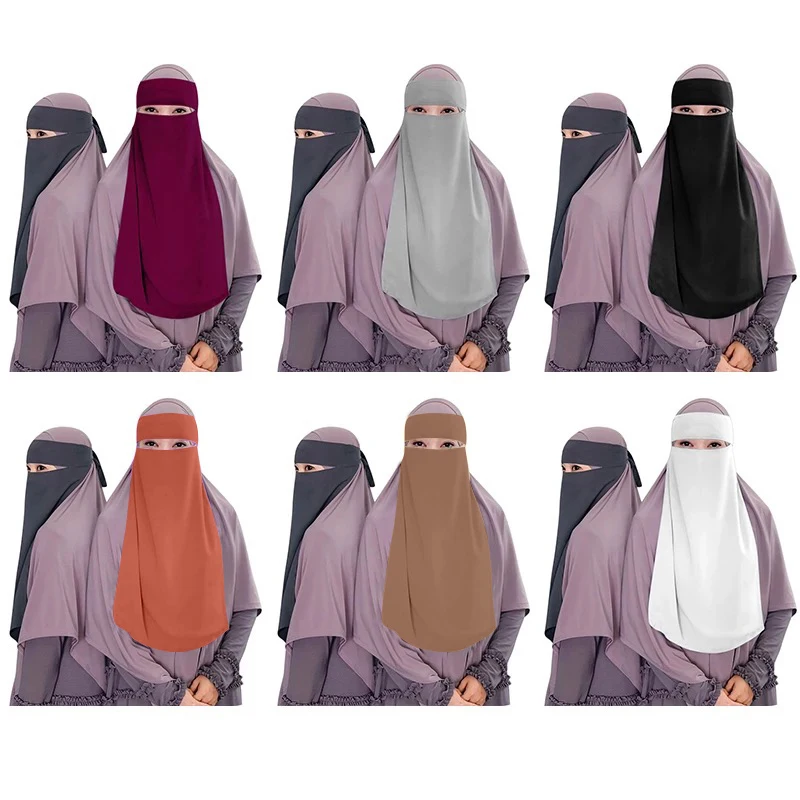 

Мусульманская маска для лица из Дубая, Niqab Burqa, однослойная, закрывающая голову, шарф, ислам, химар хиджаб, платок