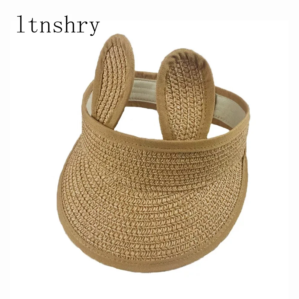 Регулируемая соломенная шляпа с козырьком для маленьких мальчиков и девочек