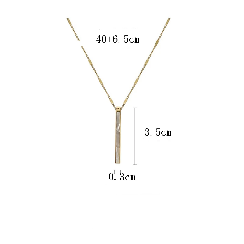

2020 South Korea New Exquisite Shell Alloy Necklace Simple Fashionable Long Pandent Clavicle Chain Women's Jewelry