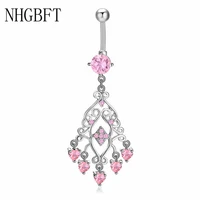 nhgbft bohemian style tassel long section helix piercing women belly button ring body jewelry