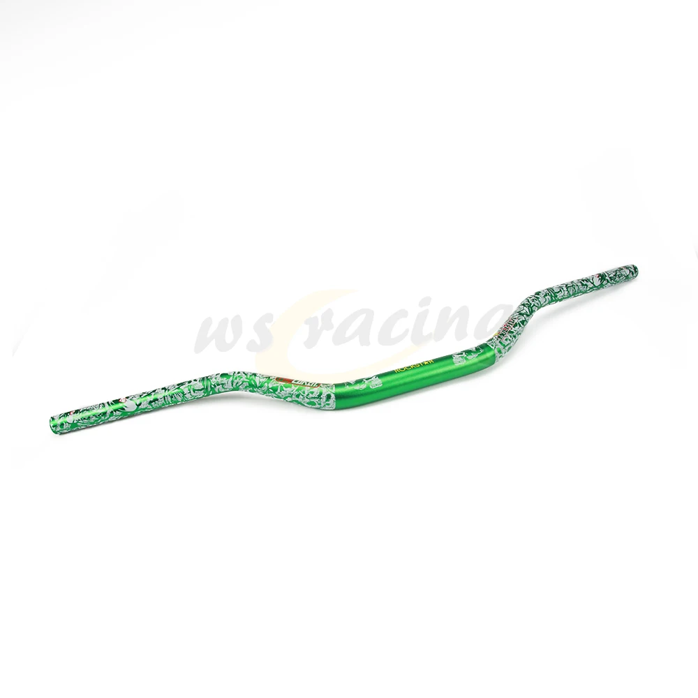 green Мотоцикл 1 1/" 28 мм руль Жир Бар Ручка колеса трубы для CR YZ KLX KX WR RM WRF YZ F RMX РМЗ KTM CRF Байк мотокросс - Цвет: green