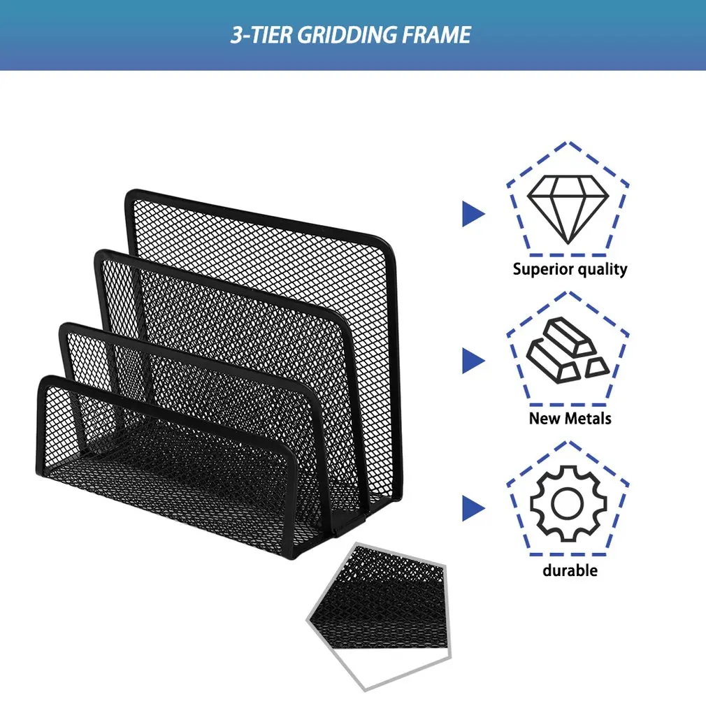 Лидер продаж черный практичный сетчатый металлический лоток для сортировки
