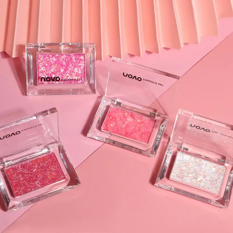 NOVO Single Sequins Eyeshadow Face Eye Highlight Shadow Powder Pentagram Moon Diamond Fragment Makeup Tool TSLM1 |