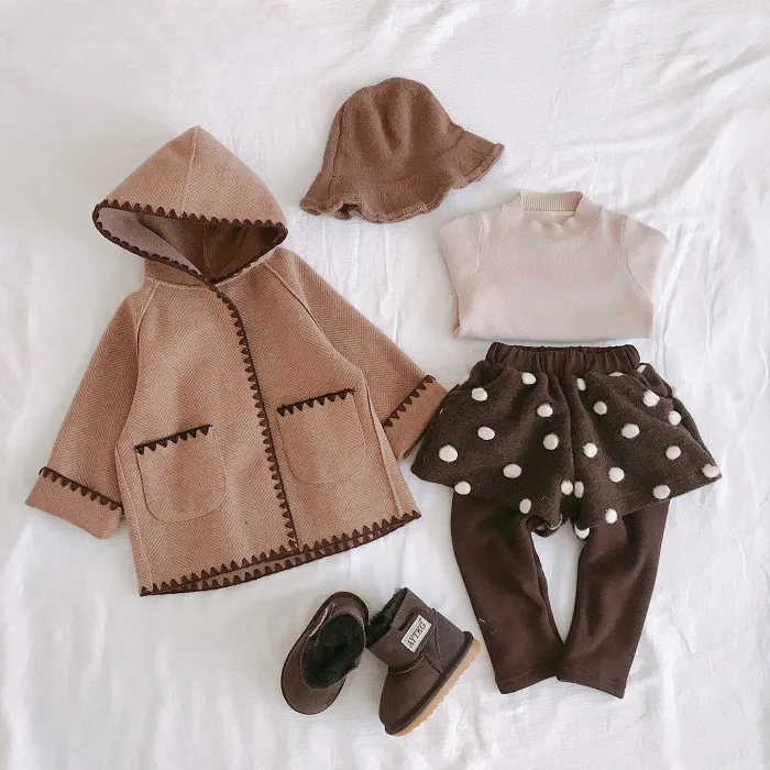 Зимние милые шаровары для девочек с флисом Плотные леггинсы Детские лоскутные