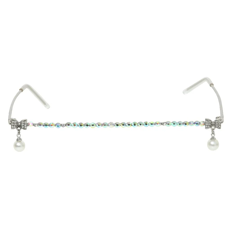 Бант Стразы солнцезащитные очки для женщин Безрамное 2020 алмазное украшение