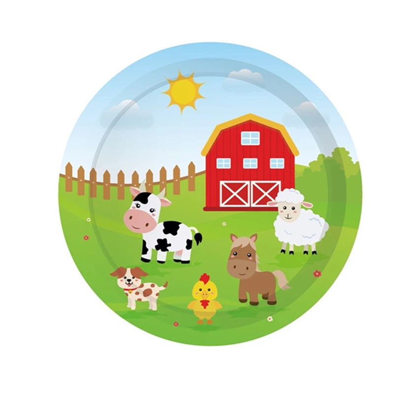 Baby Shower фермы Животные подарки для тематической вечеринки украшения с мультфильм