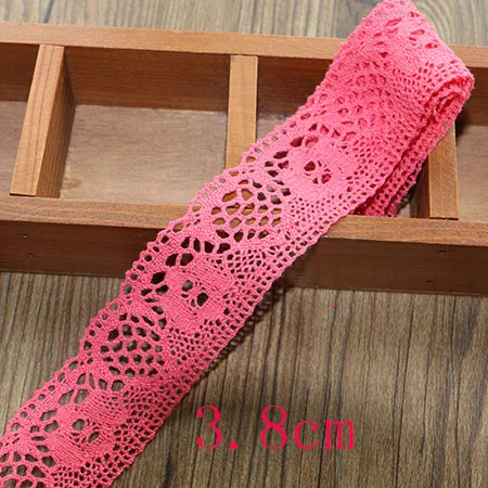 3.8 cm 5yards 2-6 см 5 ярдов цветные кружева высокого качества Кружева Хлопок Кружева Шитье домашнего интерьера аксессуары для одежды DIY материал - Цвет: 3.8 cm 5yards