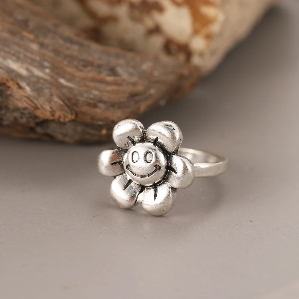 IFME Ring For Women Girls Snake Smile Fashion Men Jewelry Vintage Ancient Silver Color Punk Gothic Adjustable Rings | Украшения и