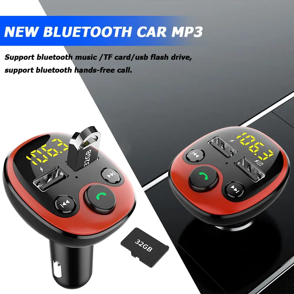 Двойной 3.1A USB зарядное устройство радио fm передатчик Bluetooth Автомобильный MP3 плеер