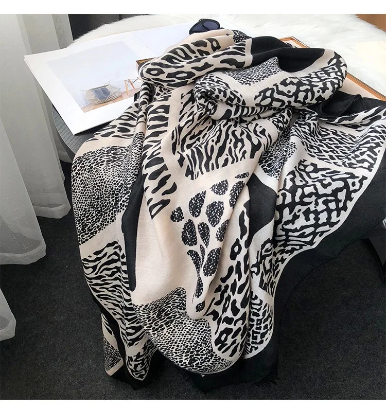 2020 fashion Shawls and wraps foulard femme women spring bohemian design long white black leopard hijab scarf bufanda mujer |